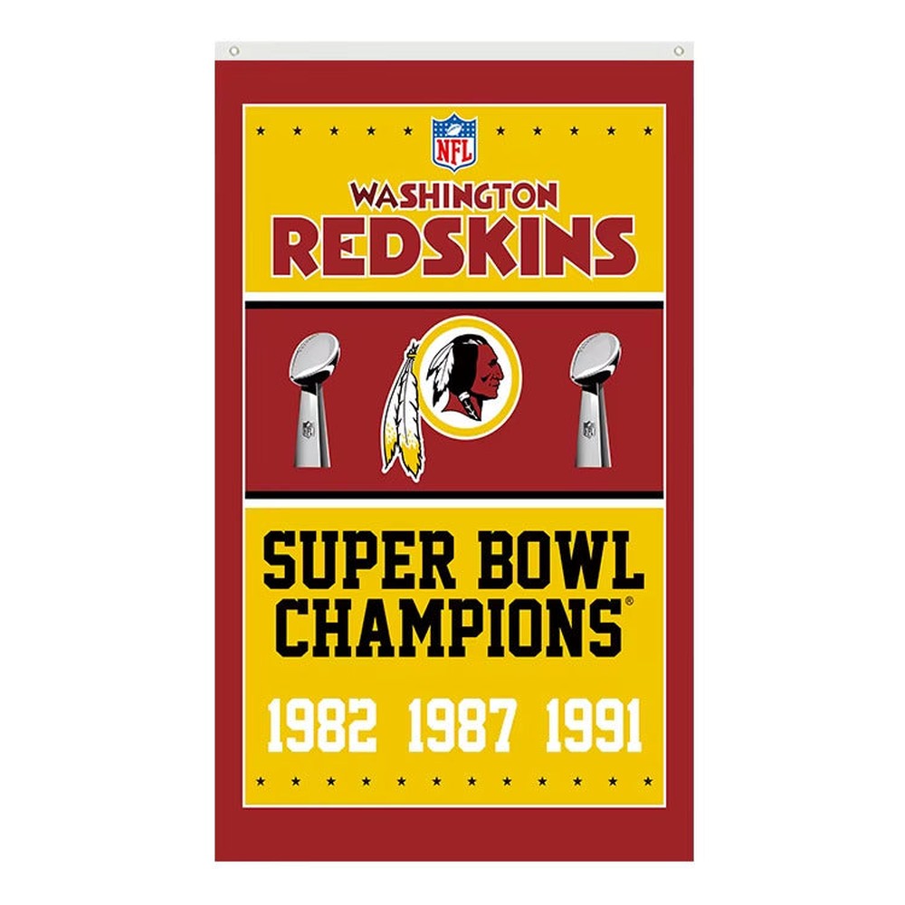 Washington Redskins Super Bowl Champions Novelty Flag Banner NEW! 3 ft x 5 ft Home & Garden:Yard, Garden & Outdoor Living:Décor:Flags Style Your Walls